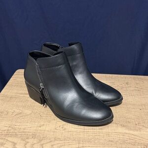 Time and Tru Black Ankle Booties